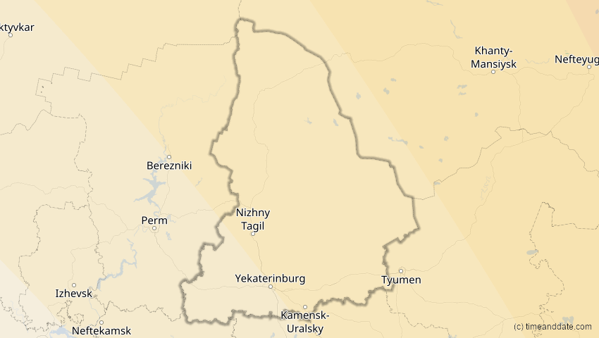 A map of Swerdlowsk, Russland, showing the path of the 3. Sep 2062 Partielle Sonnenfinsternis