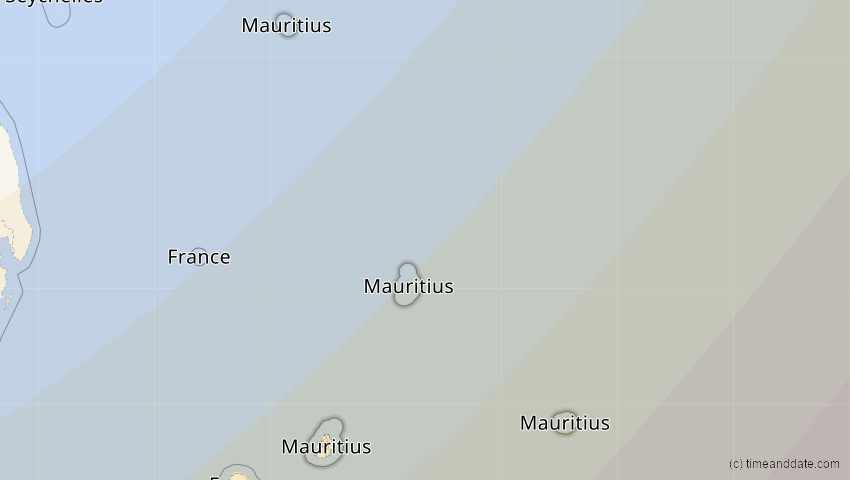 A map of Mauritius, showing the path of the 28. Feb 2063 Ringförmige Sonnenfinsternis