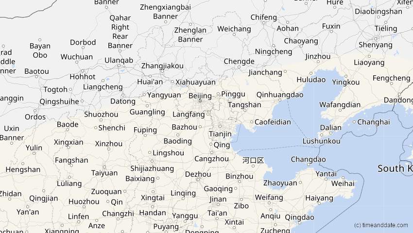 A map of Hebei, China, showing the path of the 28. Feb 2063 Ringförmige Sonnenfinsternis