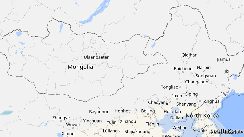 A map of Innere Mongolei, China, showing the path of the 28. Feb 2063 Ringförmige Sonnenfinsternis