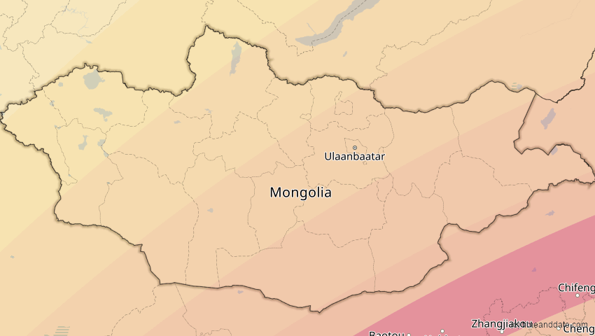 A map of Mongolei, showing the path of the 17. Feb 2064 Ringförmige Sonnenfinsternis