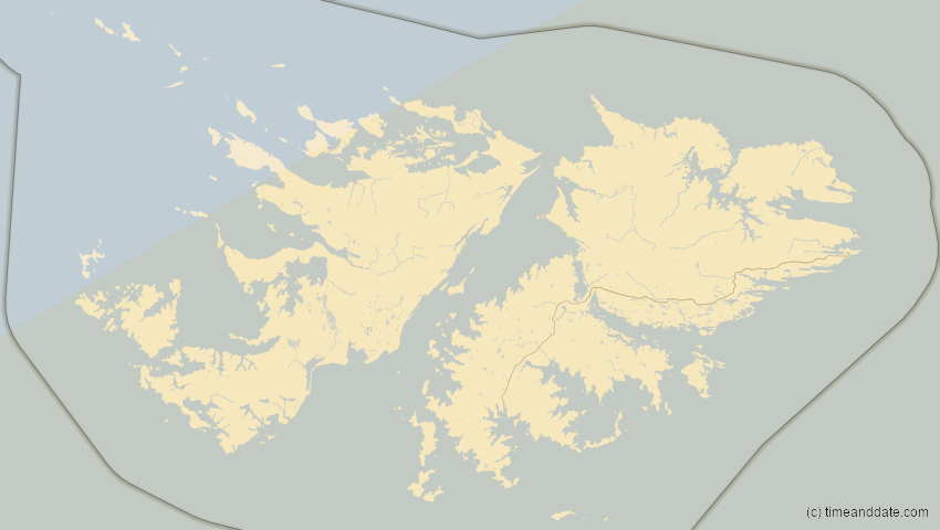 A map of Falklandinseln, showing the path of the 27. Dez 2065 Partielle Sonnenfinsternis