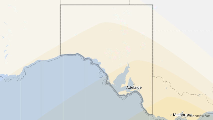 A map of South Australia, Australien, showing the path of the 27. Dez 2065 Partielle Sonnenfinsternis