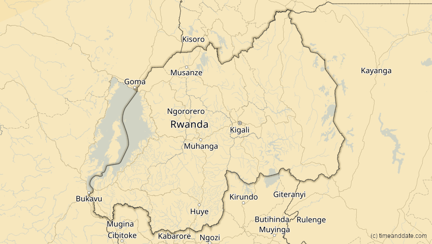A map of Ruanda, showing the path of the 6. Dez 2067 Totale Sonnenfinsternis