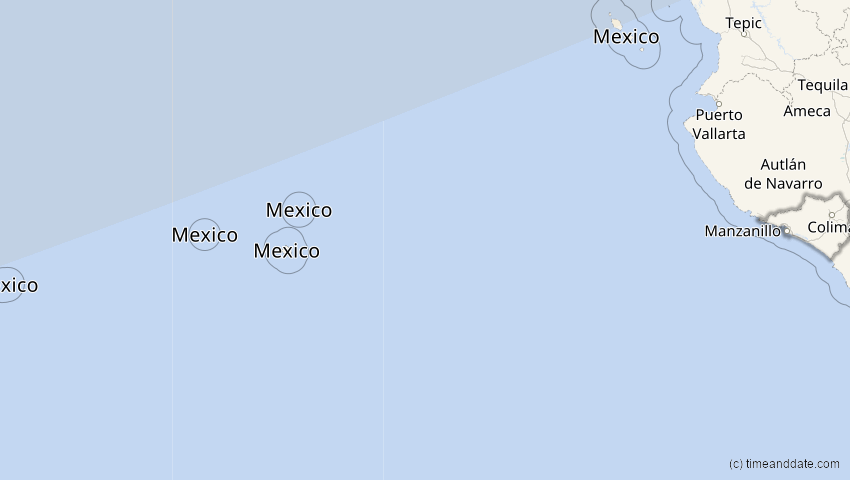 A map of Colima, Mexiko, showing the path of the 24. Nov 2068 Partielle Sonnenfinsternis