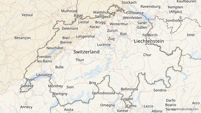 A map of Schweiz, showing the path of the 21. Apr 2069 Partielle Sonnenfinsternis