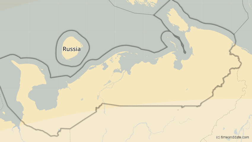 A map of Nenzen, Russland, showing the path of the 21. Apr 2069 Partielle Sonnenfinsternis