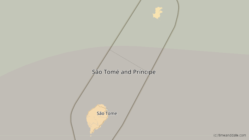 A map of São Tomé und Príncipe, showing the path of the 4. Okt 2070 Ringförmige Sonnenfinsternis