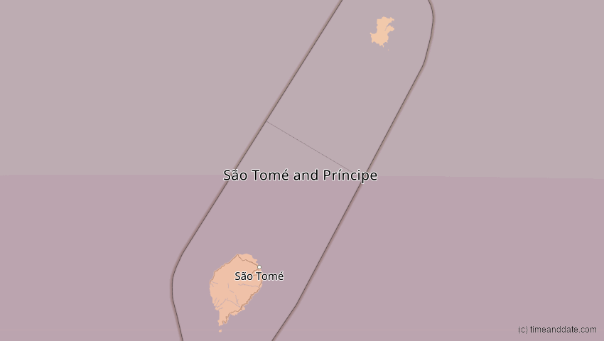A map of São Tomé und Príncipe, showing the path of the 31. Mär 2071 Ringförmige Sonnenfinsternis