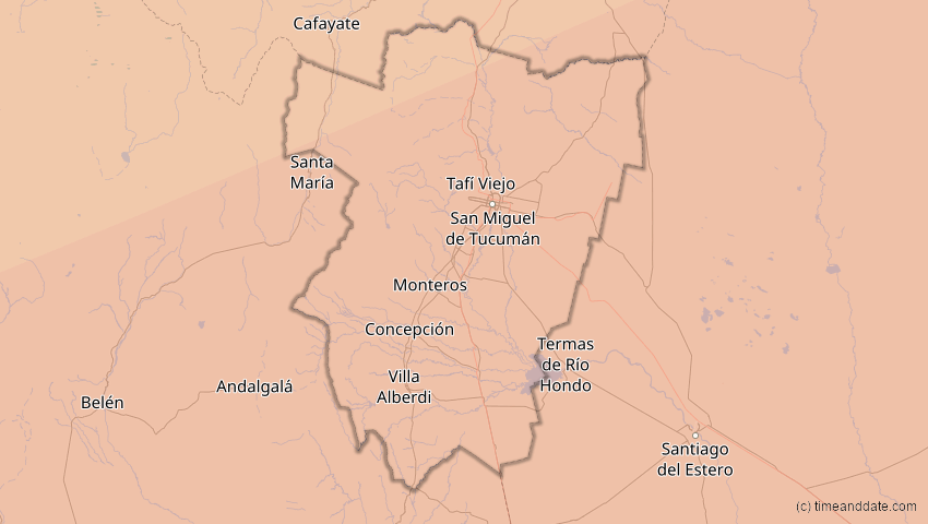 A map of Tucumán, Argentinien, showing the path of the 31. Mär 2071 Ringförmige Sonnenfinsternis