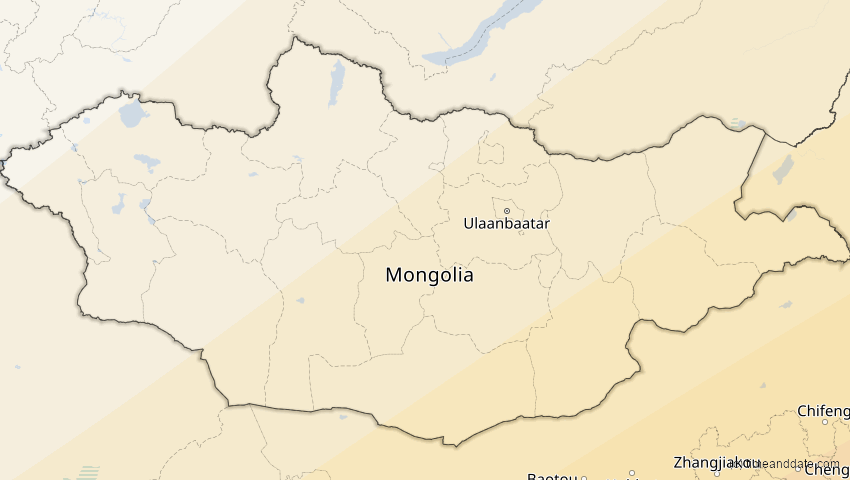 A map of Mongolei, showing the path of the 27. Jan 2074 Ringförmige Sonnenfinsternis