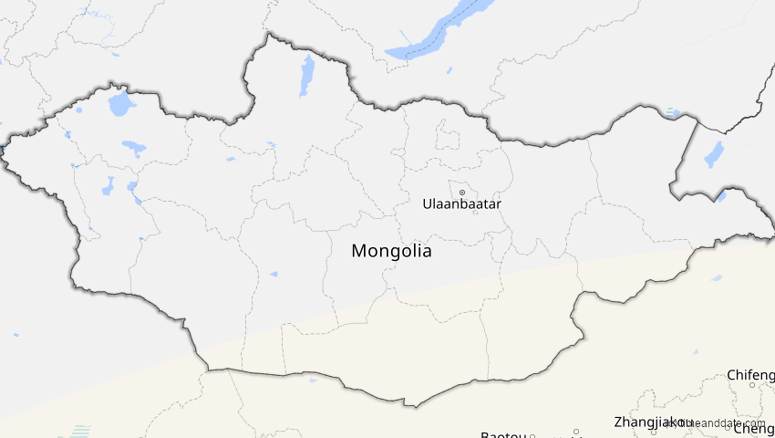 A map of Mongolei, showing the path of the 24. Jul 2074 Ringförmige Sonnenfinsternis