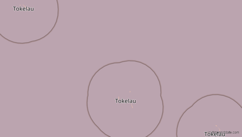 A map of Tokelau, showing the path of the 24. Jul 2074 Ringförmige Sonnenfinsternis