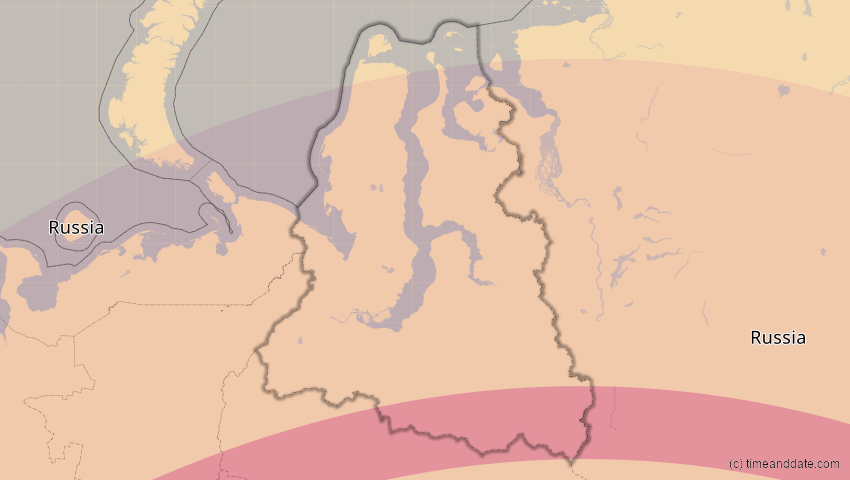 A map of Jamal-Nenzen, Russland, showing the path of the 13. Jul 2075 Ringförmige Sonnenfinsternis