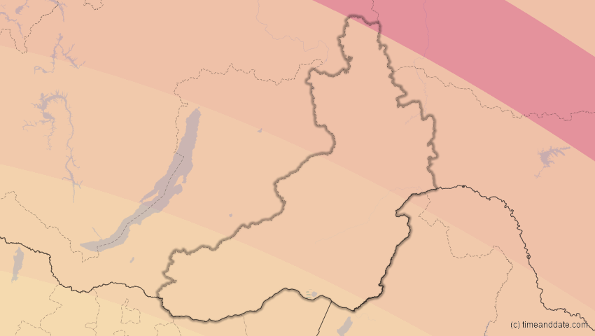 A map of Transbaikalien, Russland, showing the path of the 13. Jul 2075 Ringförmige Sonnenfinsternis