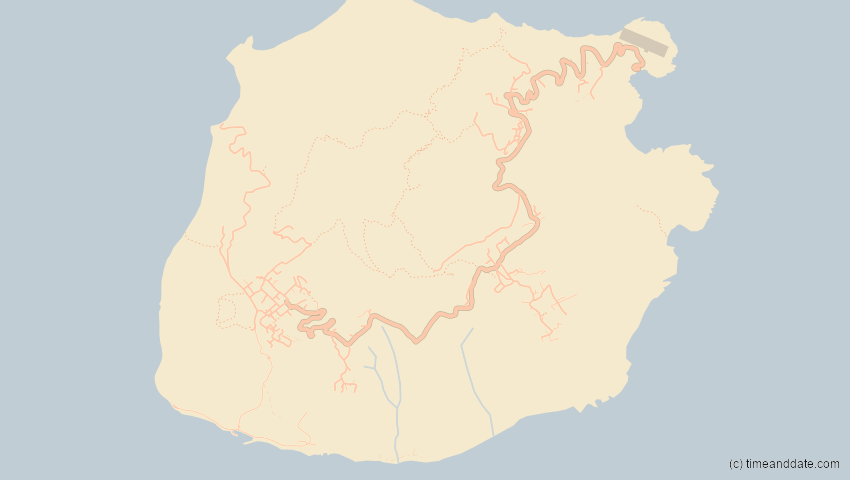 A map of Saba, Niederlande, showing the path of the 11. Mai 2078 Totale Sonnenfinsternis