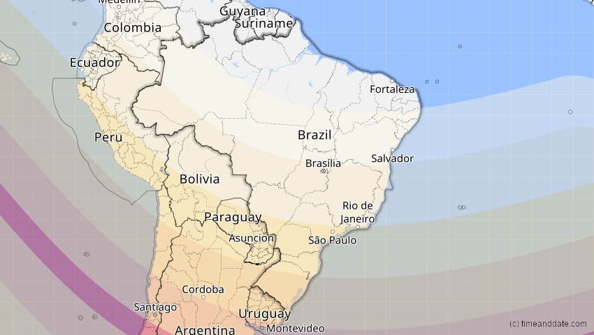 A map of Brasilien, showing the path of the 4. Nov 2078 Ringförmige Sonnenfinsternis