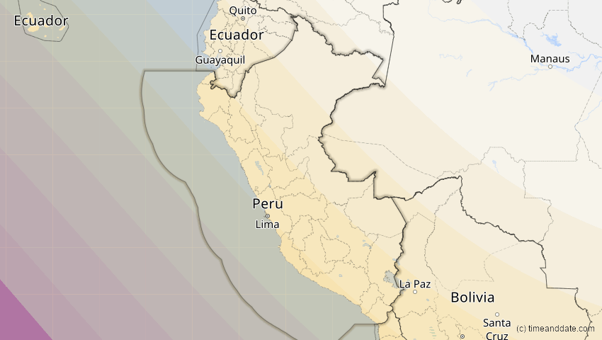 A map of Peru, showing the path of the 4. Nov 2078 Ringförmige Sonnenfinsternis