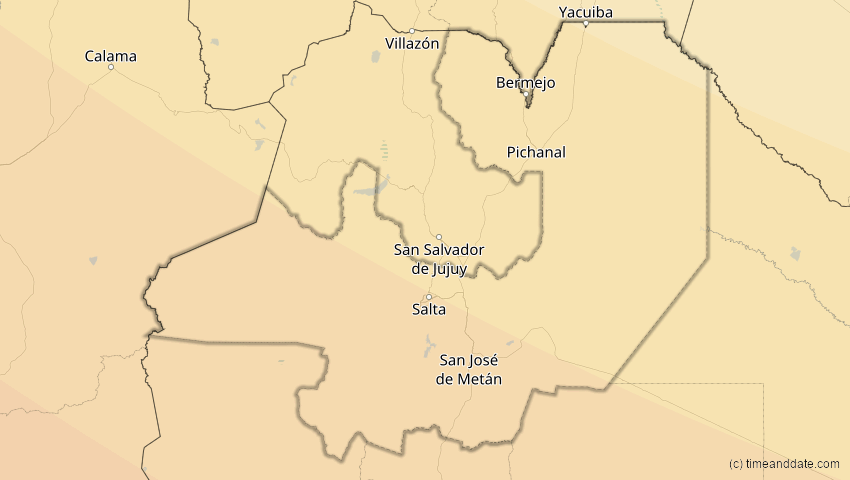 A map of Salta, Argentinien, showing the path of the 4. Nov 2078 Ringförmige Sonnenfinsternis