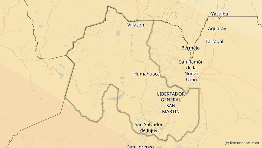 A map of Jujuy, Argentinien, showing the path of the 4. Nov 2078 Ringförmige Sonnenfinsternis