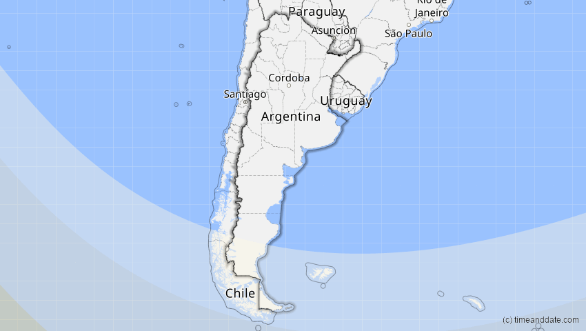 A map of Argentinien, showing the path of the 24. Okt 2079 Ringförmige Sonnenfinsternis