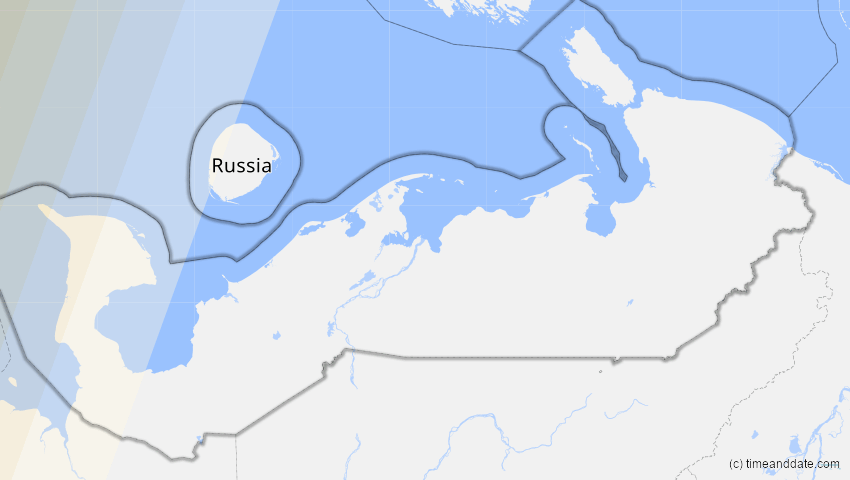 A map of Nenzen, Russland, showing the path of the 13. Sep 2080 Partielle Sonnenfinsternis
