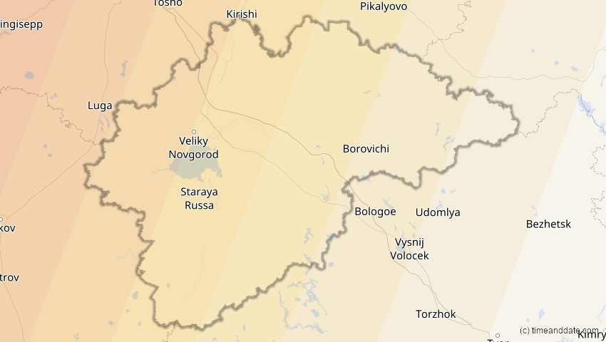 A map of Nowgorod, Russland, showing the path of the 13. Sep 2080 Partielle Sonnenfinsternis