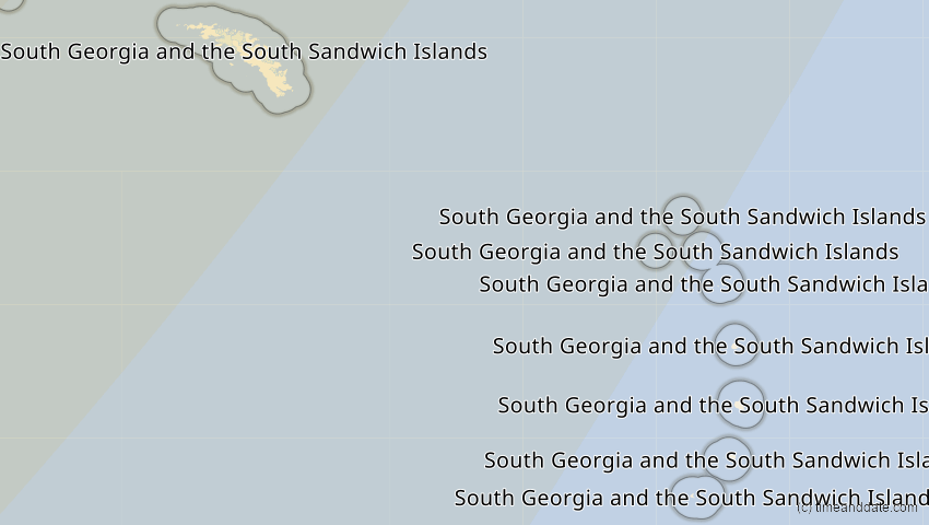 A map of Südgeorgien und die Südl. Sandwichinseln, showing the path of the 10. Mär 2081 Ringförmige Sonnenfinsternis