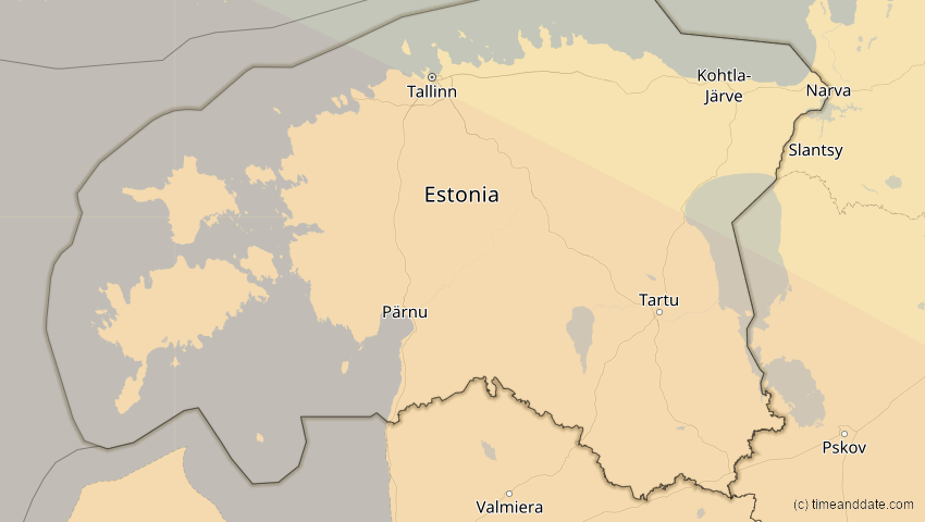 A map of Estland, showing the path of the 3. Sep 2081 Totale Sonnenfinsternis