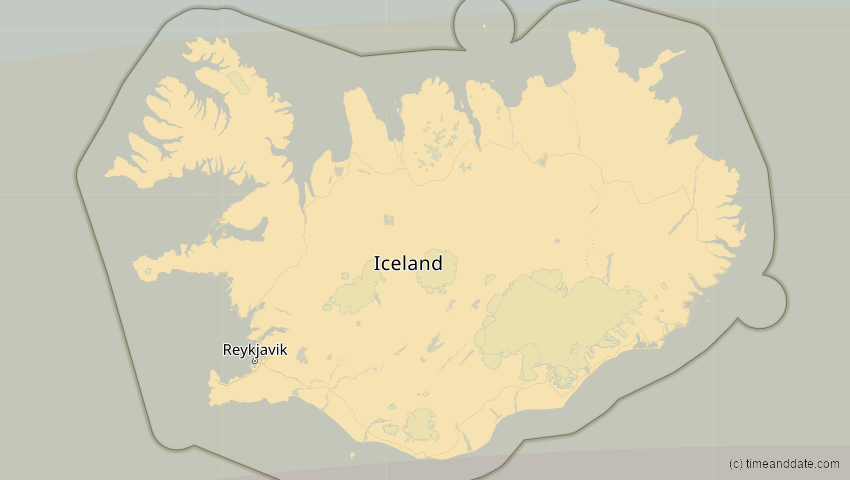 A map of Island, showing the path of the 3. Sep 2081 Totale Sonnenfinsternis