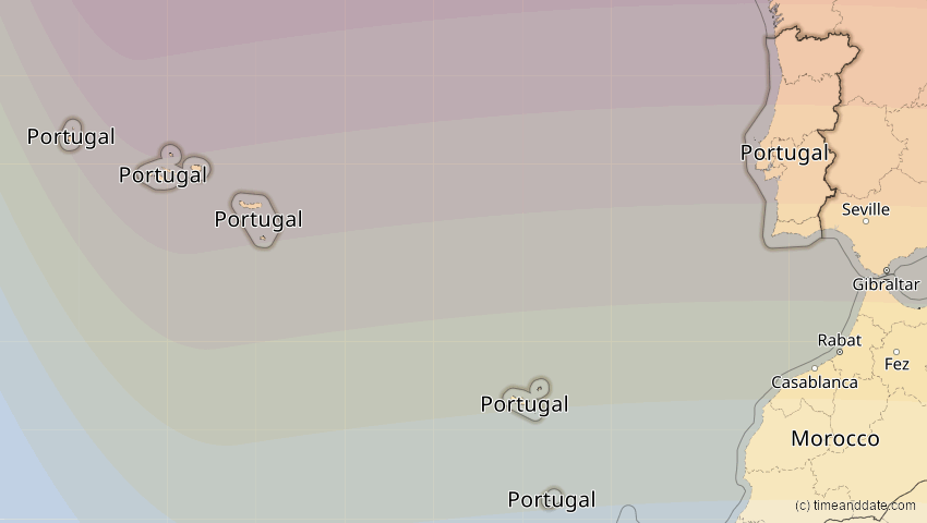 A map of Portugal, showing the path of the 3. Sep 2081 Totale Sonnenfinsternis