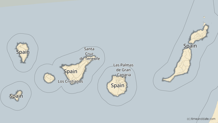 A map of Kanarische Inseln, Spanien, showing the path of the 3. Sep 2081 Totale Sonnenfinsternis