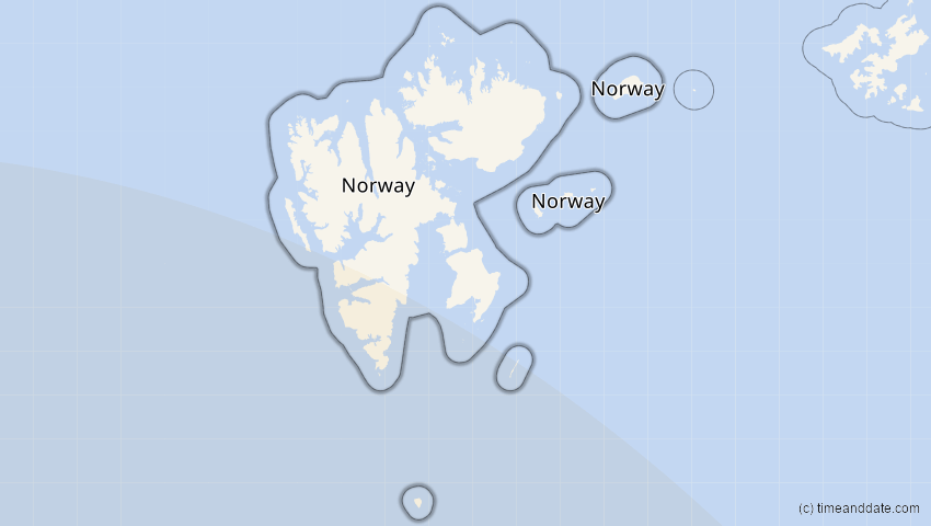 A map of Spitzbergen, Norwegen, showing the path of the 3. Sep 2081 Totale Sonnenfinsternis