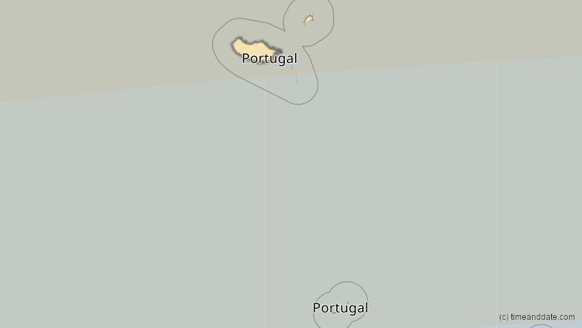 A map of Madeira, Portugal, showing the path of the 3. Sep 2081 Totale Sonnenfinsternis