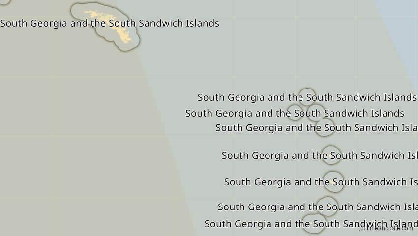 A map of Südgeorgien und die Südl. Sandwichinseln, showing the path of the 13. Aug 2083 Partielle Sonnenfinsternis