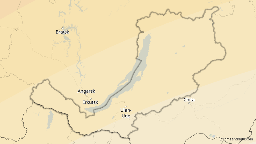 A map of Burjatien, Russland, showing the path of the 3. Jul 2084 Ringförmige Sonnenfinsternis