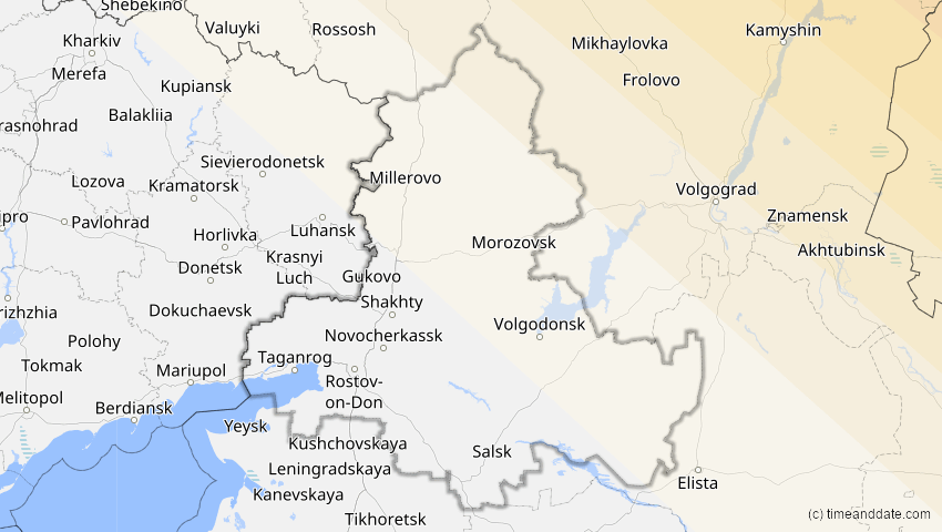 A map of Rostow, Russland, showing the path of the 3. Jul 2084 Ringförmige Sonnenfinsternis