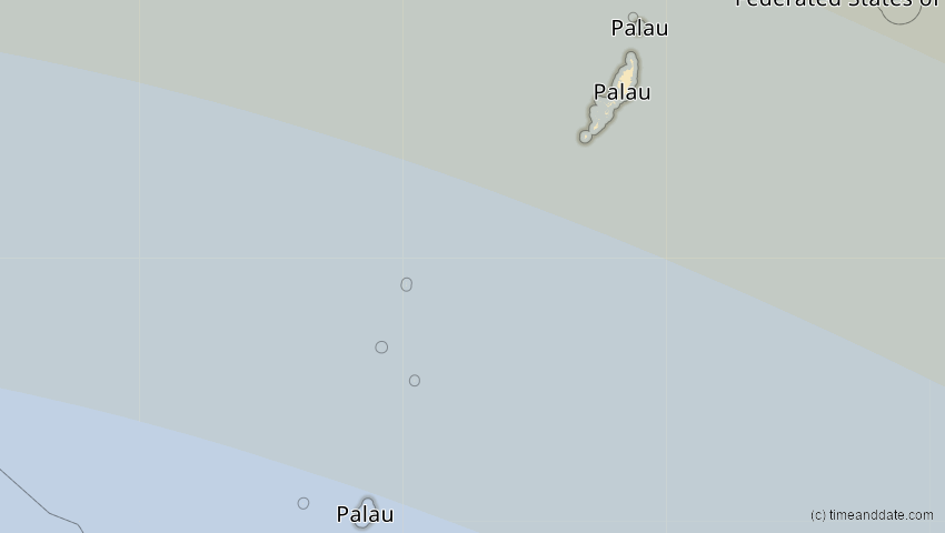 A map of Palau, showing the path of the 22. Jun 2085 Ringförmige Sonnenfinsternis