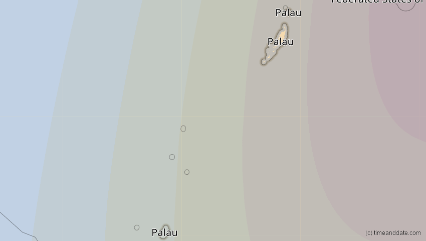 A map of Palau, showing the path of the 17. Dez 2085 Ringförmige Sonnenfinsternis