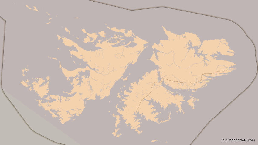A map of Falklandinseln, showing the path of the 14. Okt 2088 Ringförmige Sonnenfinsternis