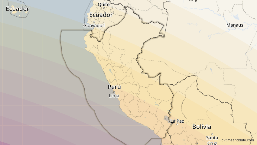 A map of Peru, showing the path of the 14. Okt 2088 Ringförmige Sonnenfinsternis