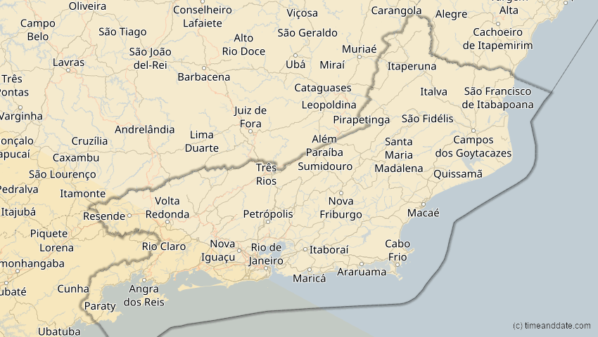 A map of Rio de Janeiro, Brasilien, showing the path of the 14. Okt 2088 Ringförmige Sonnenfinsternis