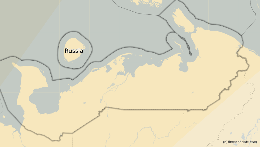 A map of Nenzen, Russland, showing the path of the 18. Feb 2091 Partielle Sonnenfinsternis