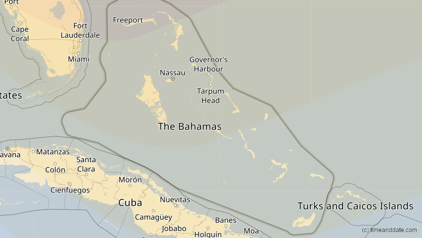 A map of Bahamas, showing the path of the 23. Jul 2093 Ringförmige Sonnenfinsternis
