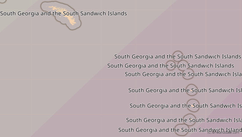 A map of Südgeorgien und die Südl. Sandwichinseln, showing the path of the 16. Jan 2094 Totale Sonnenfinsternis