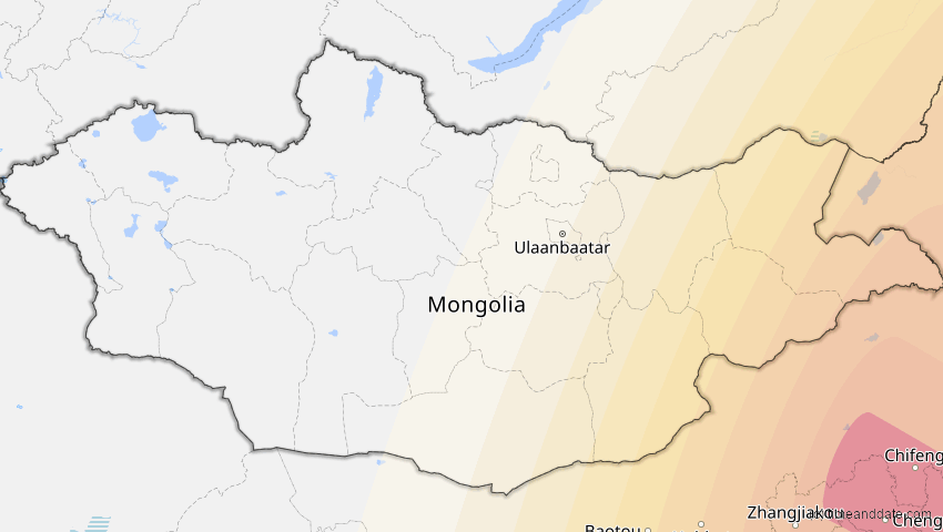 A map of Mongolei, showing the path of the 27. Nov 2095 Ringförmige Sonnenfinsternis