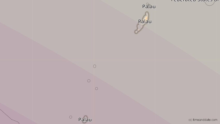 A map of Palau, showing the path of the 15. Nov 2096 Ringförmige Sonnenfinsternis