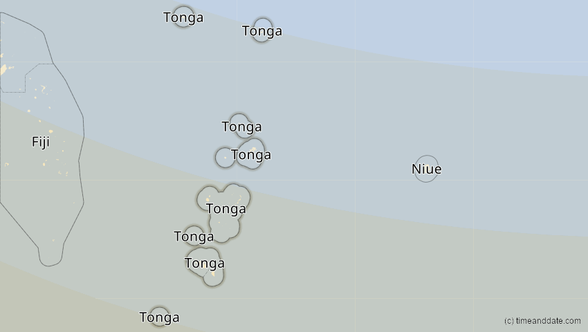 A map of Tonga, showing the path of the 15. Nov 2096 Ringförmige Sonnenfinsternis