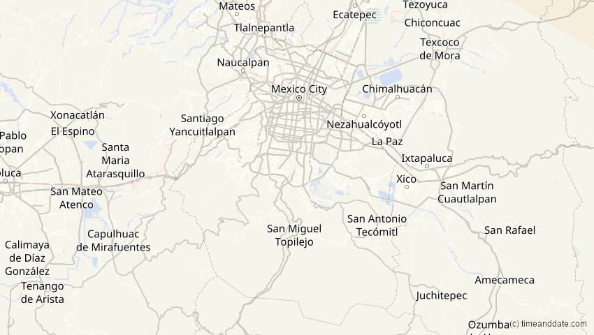 A map of Ciudad de México, Mexiko, showing the path of the 14. Sep 2099 Totale Sonnenfinsternis