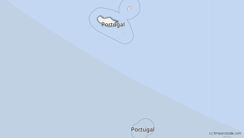 A map of Madeira, Portugal, showing the path of the 14. Sep 2099 Totale Sonnenfinsternis
